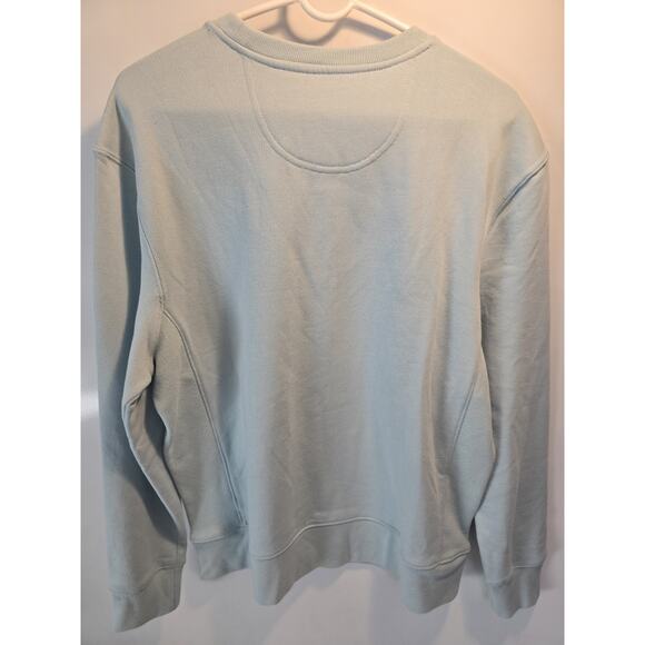 Life is Good Sweatshirt Light Blue Flower Power Cat women's pullover L large mom - Picture 7 of 9